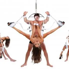 Fetish Bondage Swing shown in different positions